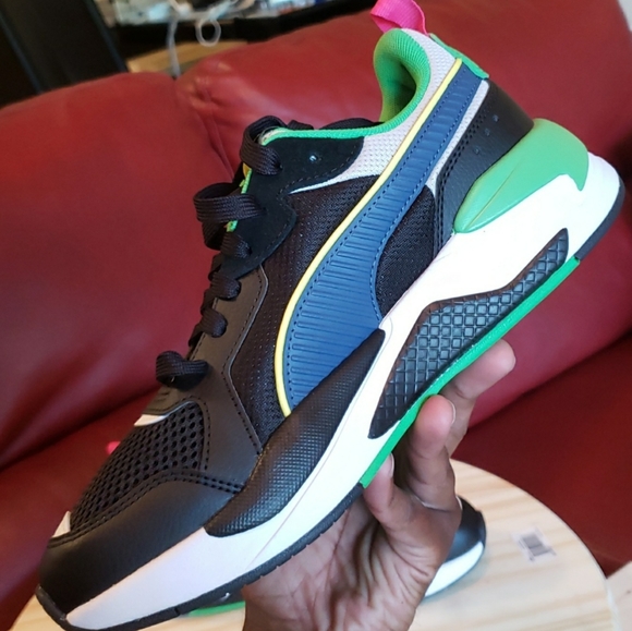 puma x ray black green
